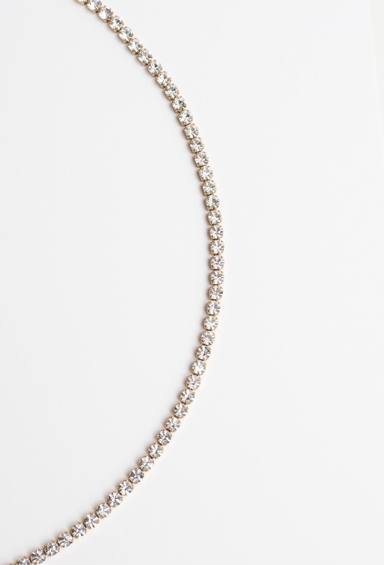 Icy Gold Tennis Necklace