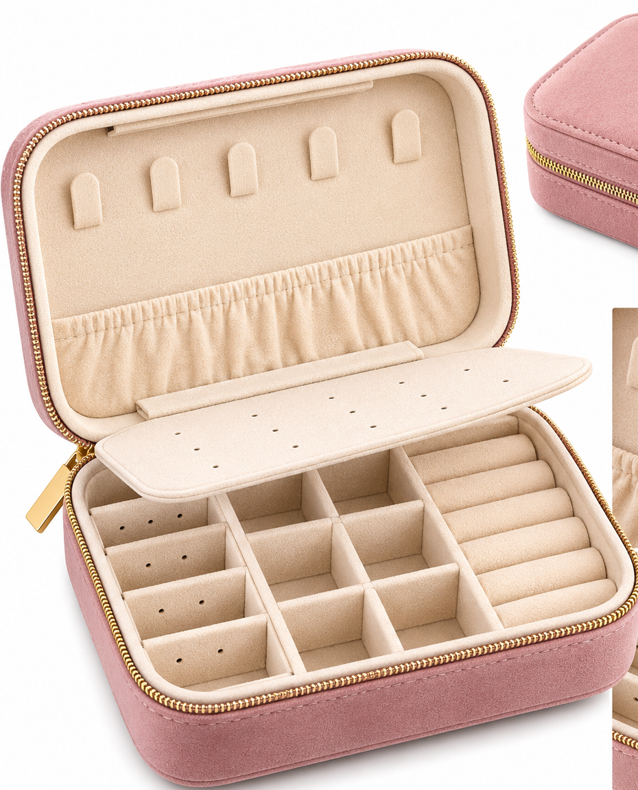 The Everyday Jewelry Travel Case – Blush Pink