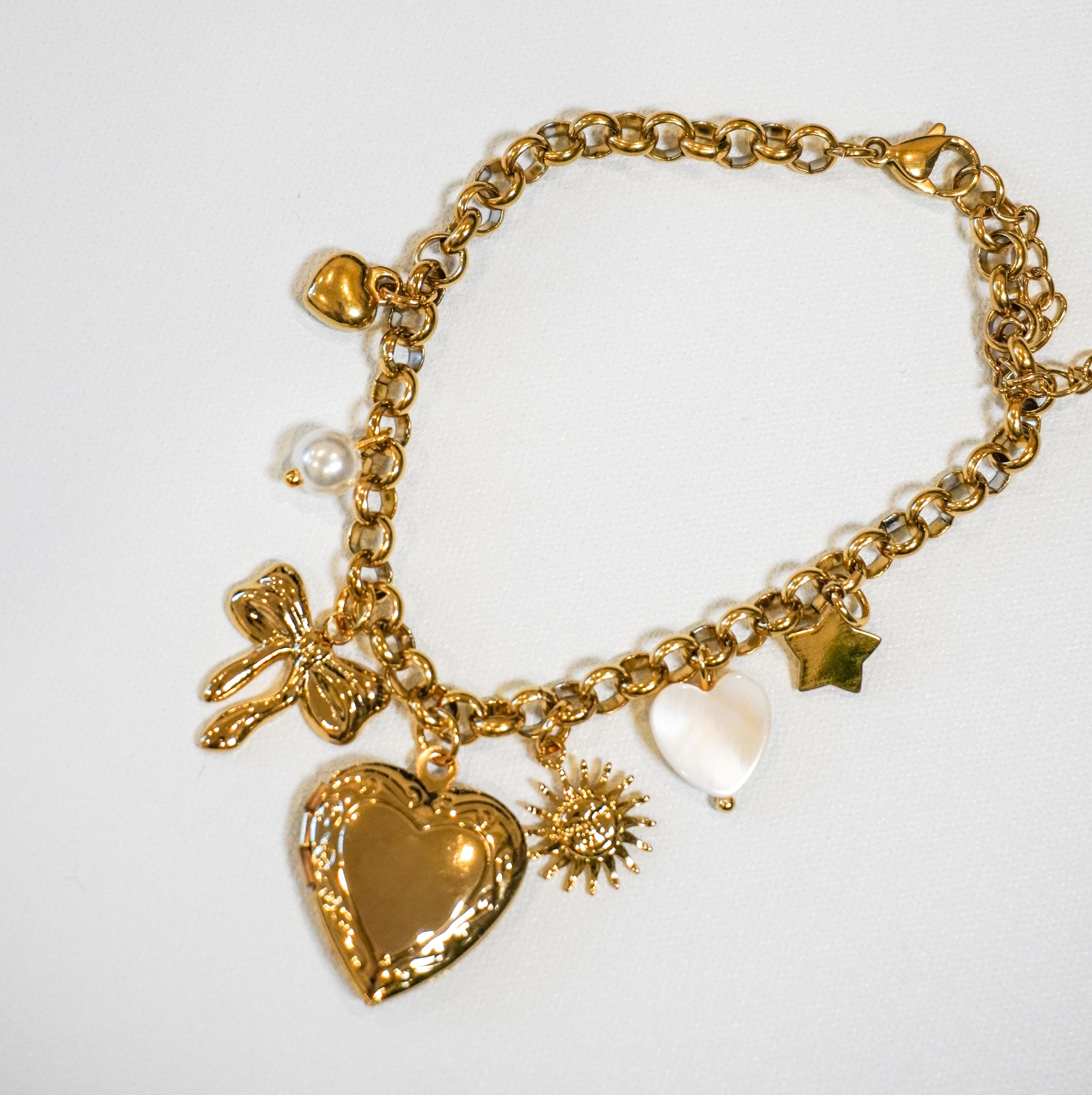 Lovers Locket Charm Bracelet