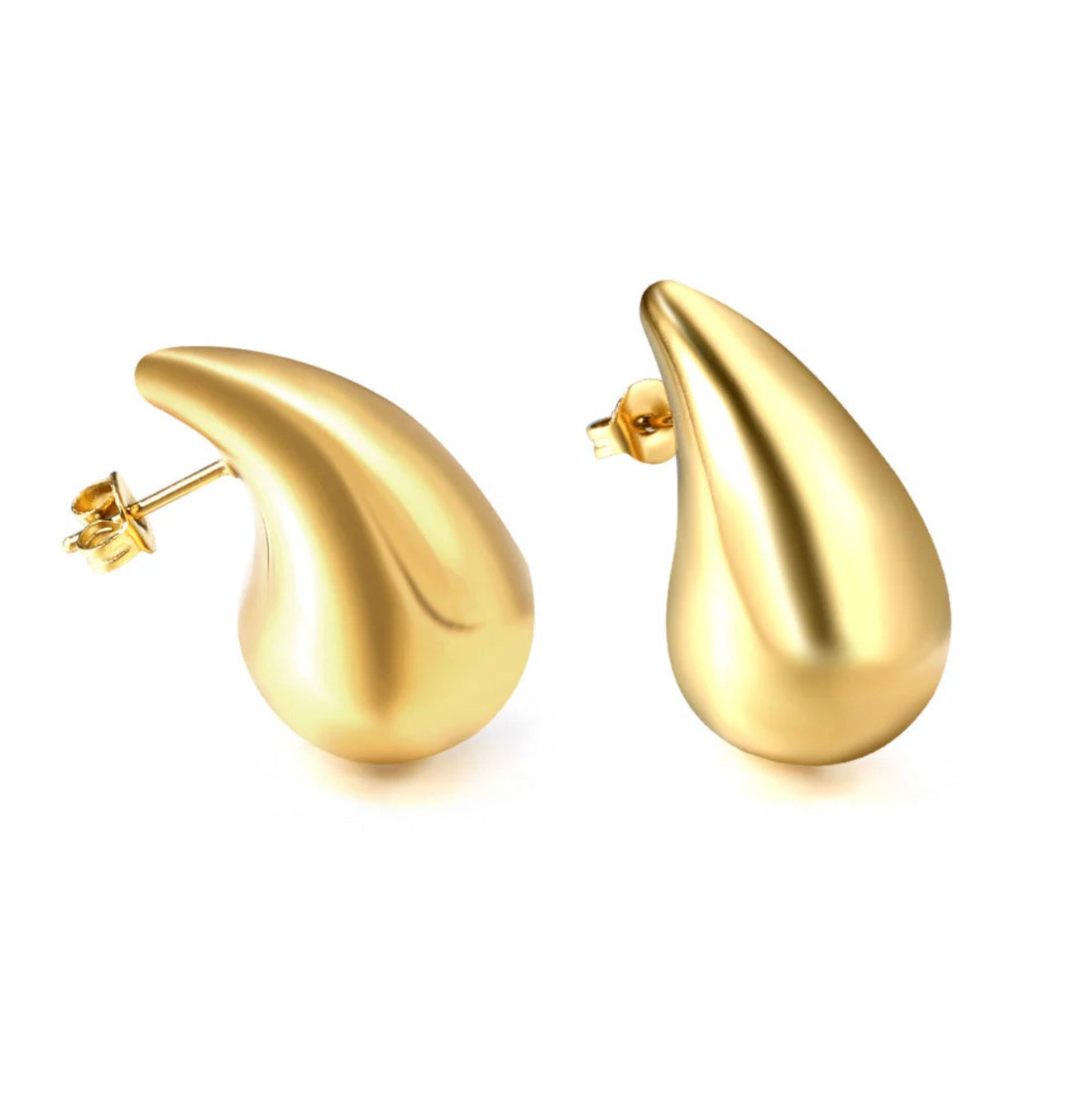 Gold Tear Drop Earrings