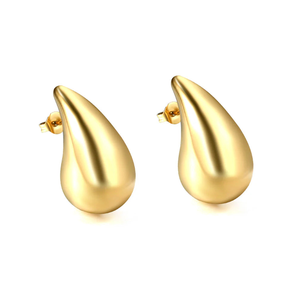 Gold Tear Drop Earrings