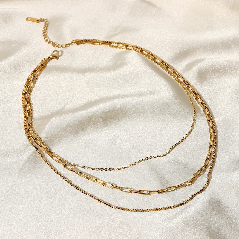 Layered Gold Chain Necklace