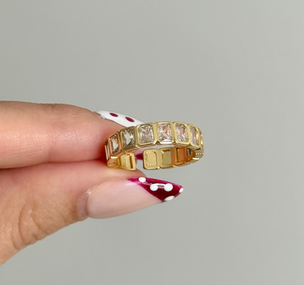 Baguette Diamond Adjustable Ring