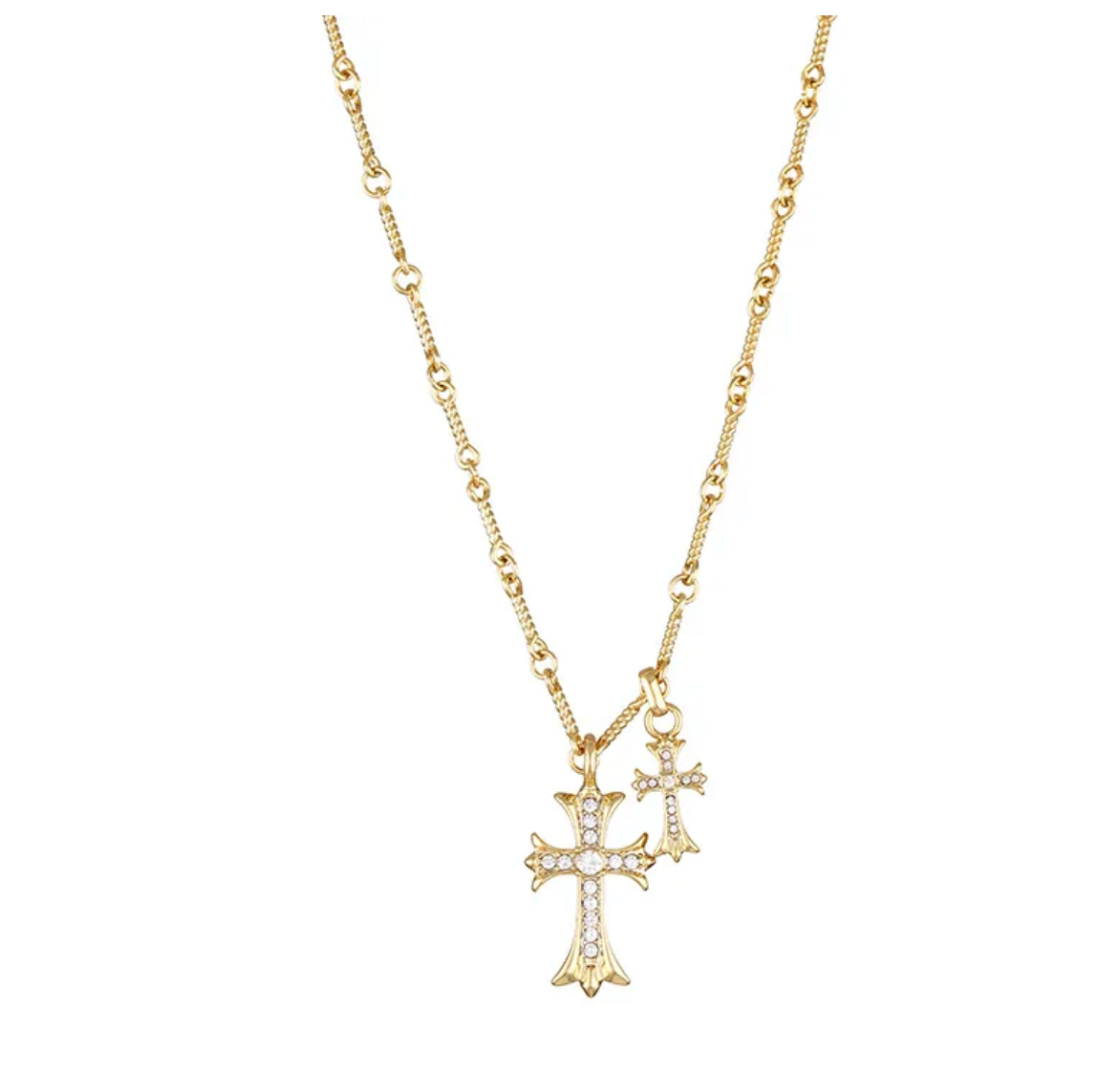 Double Cross Necklace