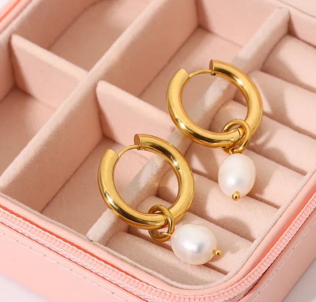 Pearl Pendant Earrings