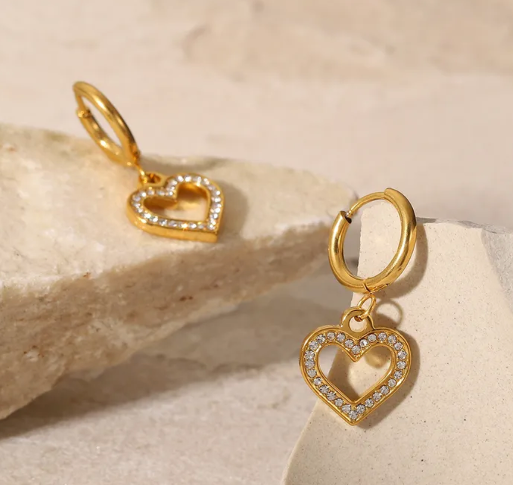 Heart Pendant Earrings