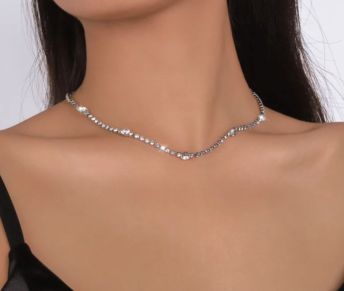 Silver Tennis Choker