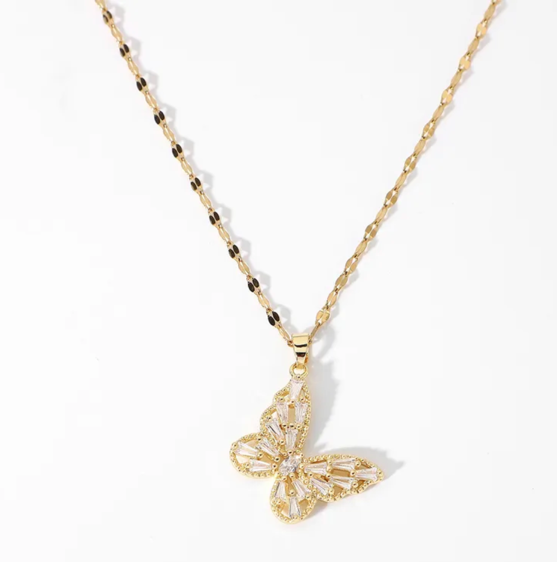Stay Gold Butterfly Necklace