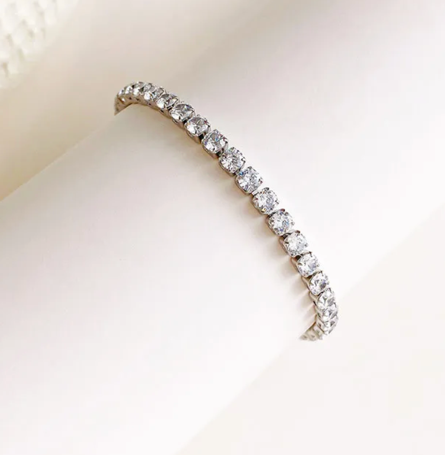 Icy Silver Tennis Bracelet