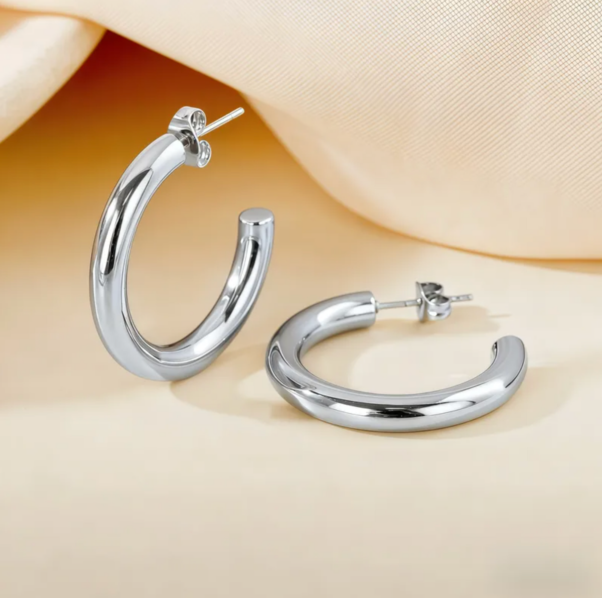 Silver Perfect Hoops